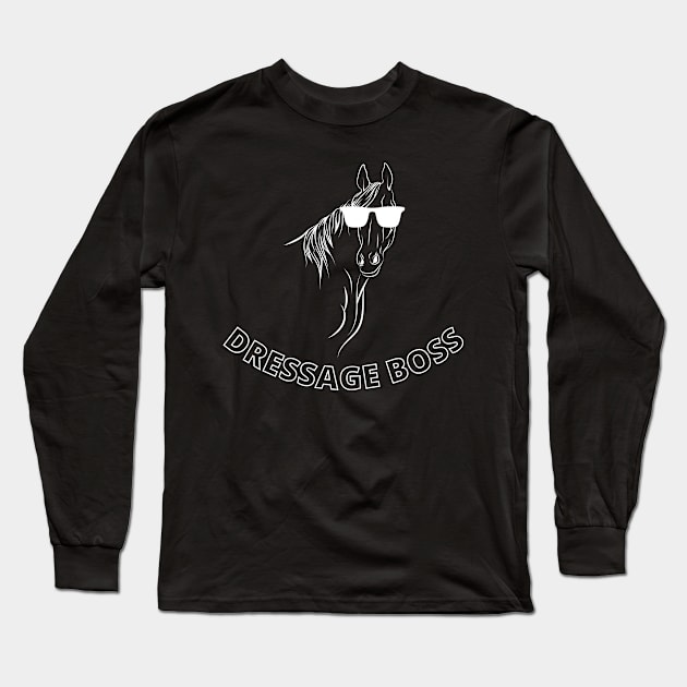 Dressage Boss Long Sleeve T-Shirt by Comic Horse-Girl